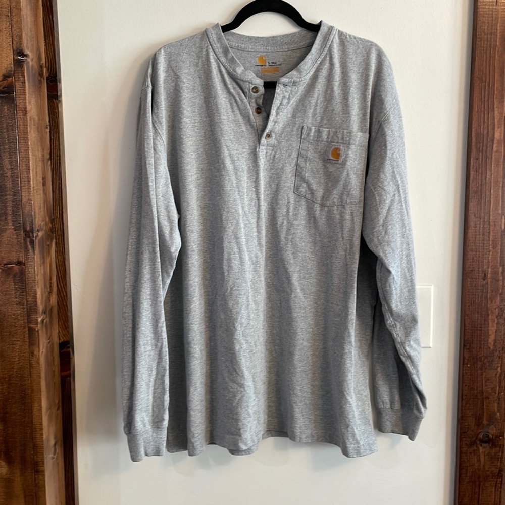 Men Long Sleeve Carhartt Tee Shirt. Size Large Tall. Gently Used Condition.